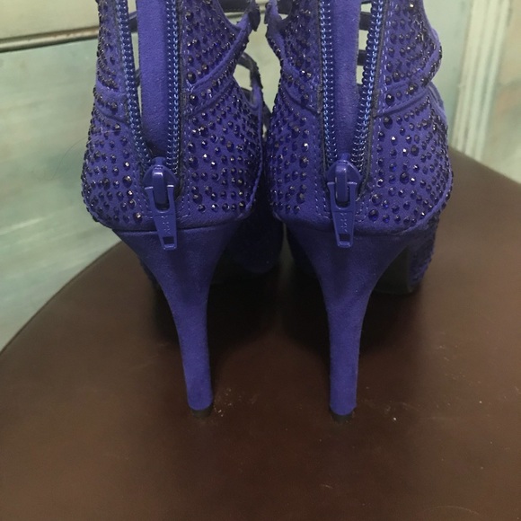 Gianni bini bling blue stilettos - Picture 3 of 7